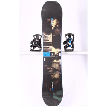145 snowboard SALOMON WILD CARD, Black/blue, FLAT/rocker, Verzenden, Gebruikt