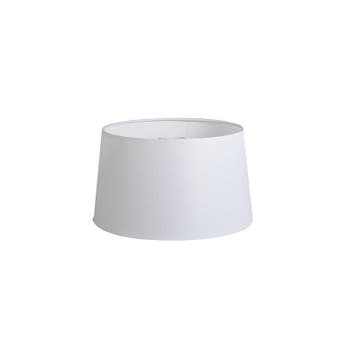 Linnen lampenkap wit rond schuin 35/30/20, Verzenden, Nieuw, Wit, Rond