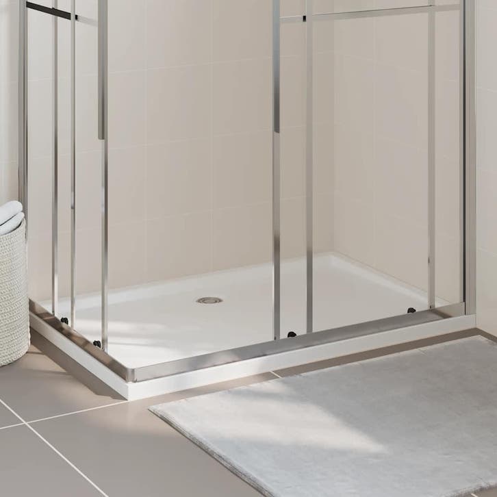 vidaXL Douchebak rechthoekig 80x120 cm ABS wit, Doe-het-zelf en Verbouw, Sanitair, Nieuw, Verzenden