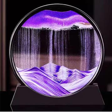 3D Bewegend Zandkunst Schilderij Ronde Glazen Sandscape, Verzenden, Nieuw in verpakking