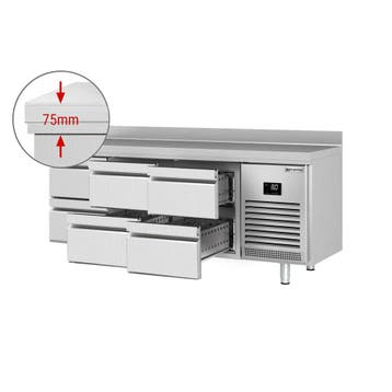 GGM Gastro | Koelwerkbank PREMIUM PLUS - 1960x600mm - met 6, Verzenden, Nieuw in verpakking, RVS Meubilair