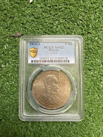 Duitsland, keizerrijk Wilhelm II. 5 Mark 1914 / Prussia -