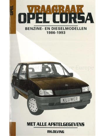 1986 - 1993 OPEL CORSA BENZINE | DIESEL VRAAGBAAK, Auto diversen, Handleidingen en Instructieboekjes
