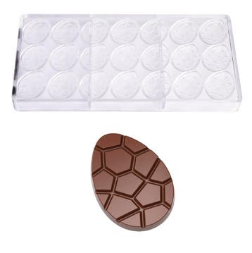 Chocolademal Paasei Karak (21x) 40x29x5mm, Verzenden, Nieuw
