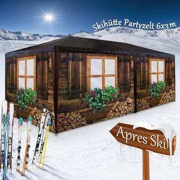 Partytent - Feesttent skihut alpenhut 3x6 mtr (3x6 meter), Tuin en Terras, Verzenden, Nieuw, 2 meter of meer, Partytent