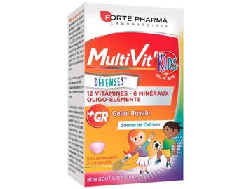 Veiling - Forté Pharma MultiVit'Kids Défenses 30 Kauw, Nieuw