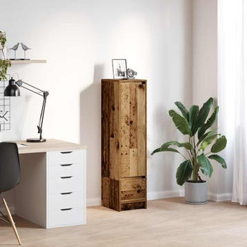 vidaXL buffetkast 29,5x34x119,5 cm bewerkt hout oud hout, Minder dan 50 cm, Verzenden, 100 tot 150 cm, Nieuw