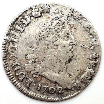 Frankrijk. Louis XIV (1643-1715). 5 Sols 1702-P, Dijon