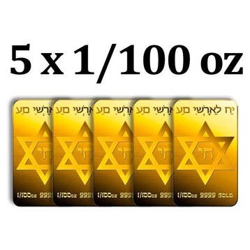 5 x 1/100 Troy Ounce - Goud .999 - European Mint, Estonia, 5