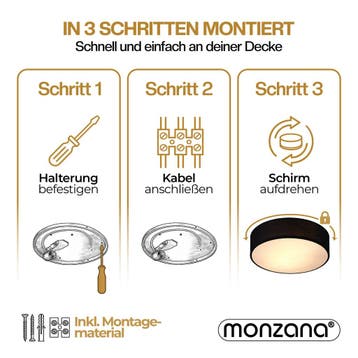 Plafondlamp Zwart Stof ø30cm (Lampen, Interieur), Verzenden, Nieuw