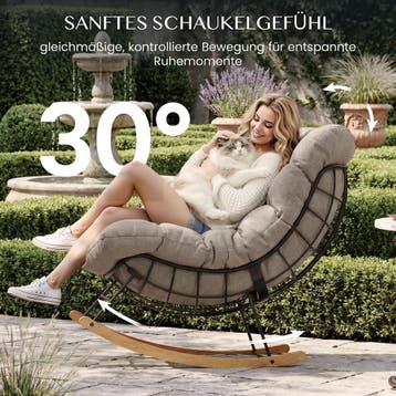 Schommelstoel - Fauteuil met armleuning - Relaxfauteuil - Re, Verzenden, Zo goed als nieuw