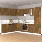vidaXL Bovenkast Lyon 60x31x40 cm bewerkt hout gerookt, Verzenden, Nieuw, Bruin