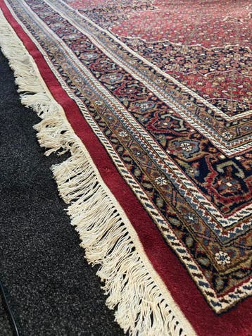 Groot Perzisch Tapijt Bidjar 373x245 wollen vloerkleed, Bruin, 200 cm of meer, Ophalen of Verzenden, Zo goed als nieuw