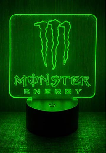 Led lamp Monster Energy, Kunststof, Overige merken, Meerkleurig, Ophalen of Verzenden