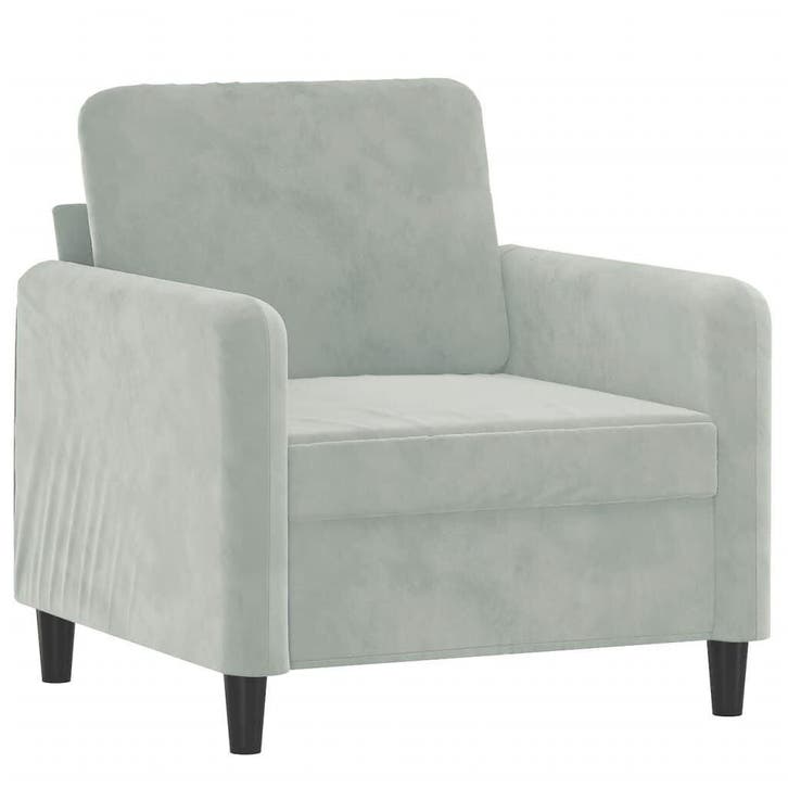 Bankstel 2-zits fluweel grijs | retourdeal 63% korting, Huis en Inrichting, Banken | Bankstellen, Minder dan 150 cm, 75 tot 100 cm