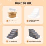 Hondentrapje voor honden - 40x76x57 cm - Grijs - Nobleza, Dieren en Toebehoren, Verzenden, Zo goed als nieuw