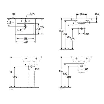 Wastafel Villeroy & Boch Subway 3.0 Met CeramicPlus 1, Ophalen of Verzenden, Nieuw