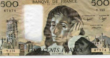France Frankreich Pick 156 500 Francs Pascal 07 01/1982 Y..., Verzenden