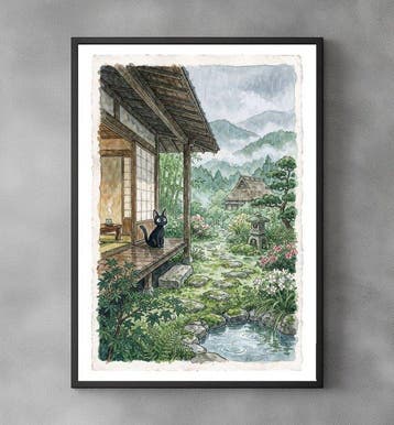Sato Hageshi - A Quiet Day - Jiji - Pop Art - Signed and, Nieuw