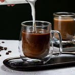 Dubbelwandige Glazen Koffiemok met Handvat 350 ml, Verzenden, Nieuw