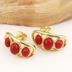 Koraal - Zilver - Oorbellen - Italiaans vakmanschap