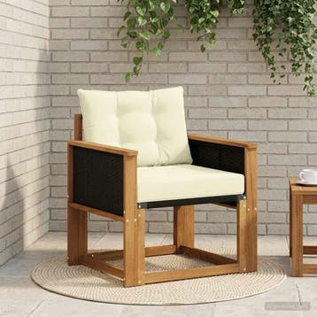 vidaXL Buiten Midden Sofa Massief Acaciahout Naturel, Verzenden, Nieuw
