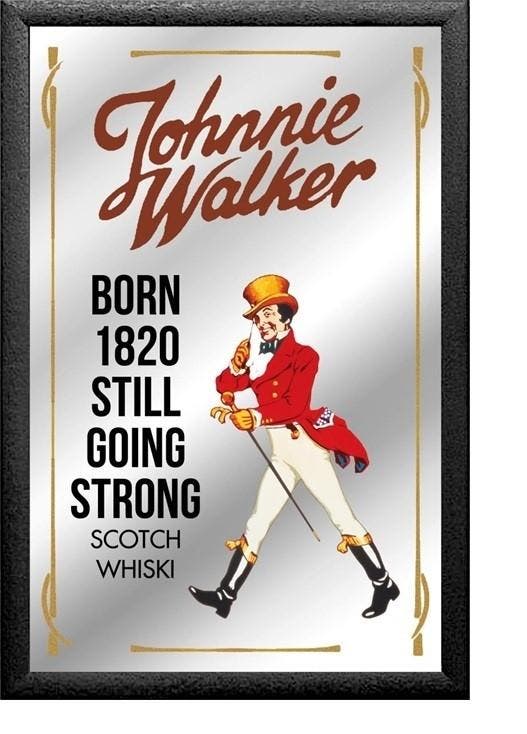 Johnnie Walker spiegel, Verzamelen, Merken en Reclamevoorwerpen, Nieuw, Ophalen of Verzenden