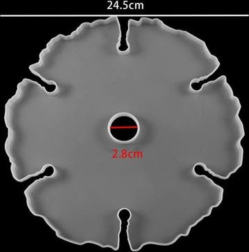 Siliconenmal wijnrek voor fles en 6 glazen epoxy resin 16 cm, Ophalen of Verzenden, Nieuw