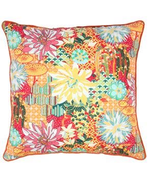 Luxe Sierkussen Sunny Flowers, Nieuw, Overige kleuren, Vierkant