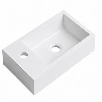Wastafel Angela 40 x 22 cm Wit Fontein, Verzenden, Nieuw