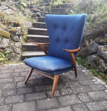Fauteuil - Teak, Textiel