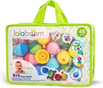 Lalaboom Educatieve Kralen - 48 Stuks In Opbergtas Met Rits, Ophalen of Verzenden, Zo goed als nieuw