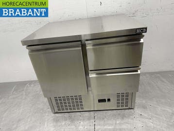 RVS Koelwerkbank 1 deur en 2 laden 90 cm 230V Horeca, Ophalen of Verzenden, Nieuw in verpakking