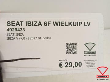 Seat Ibiza 6F 2017+ Wielkuip Modderkuip Links Voor Nieuw, Ophalen, Nieuw, Links, Seat