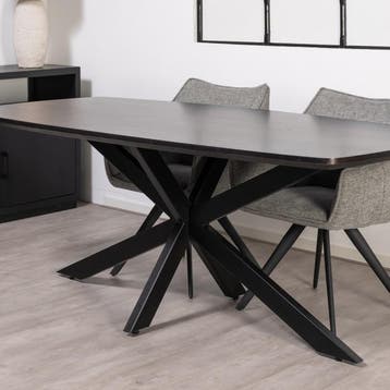 Salerno eettafel / vergadertafel  Deens ovaal eiken visgraat, Ophalen of Verzenden, Nieuw in verpakking, Bureau