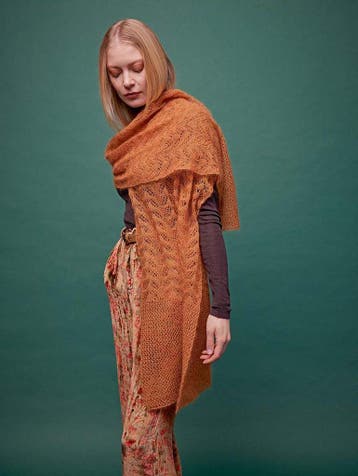 Breipatroon Sjaal Ava met ajourmotief in luxe mohair & zij, Ophalen of Verzenden, Nieuw