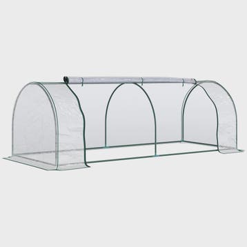 Outsunny Tunnel Kas - 2.5x1x0.8m - Grote Deur met Rits - Tra, Verzenden, Nieuw