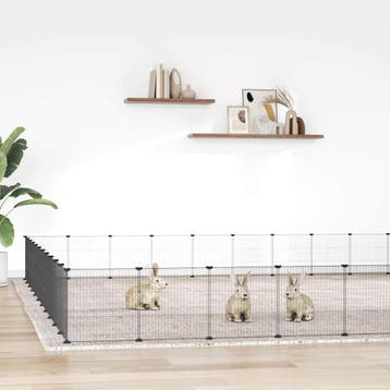 vidaXL Huisdierenkooi met deur 44 panelen 385x385x35 cm, Verzenden, Nieuw