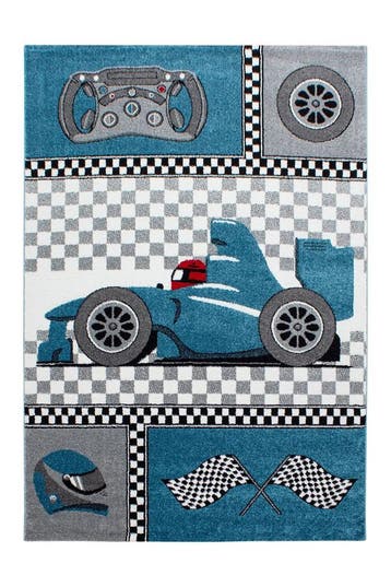 Kindervloerkleed | Kids | Raceauto | Blauw | 160x230 cm, Verzenden, Nieuw