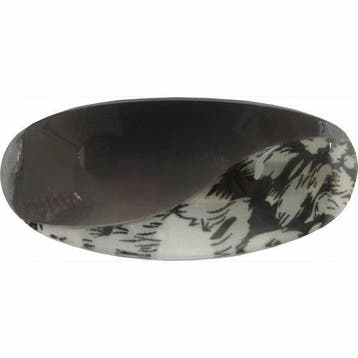 Haarspeld Patentspeld 10cm - Ovaal - Panterprint - Grijs, Nieuw