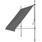 Klem zonwering luifel handmatig uitschuifbaar grijs 350x120, Verzenden, Nieuw