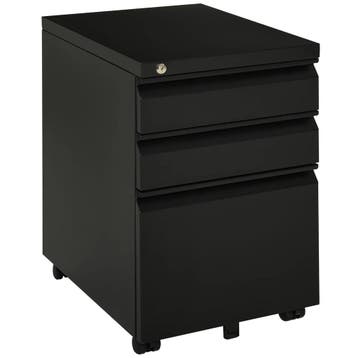 TRUUSK Rolcontainer Kantoorkast - 3 lades - Met wielen - Con, Verzenden, Nieuw