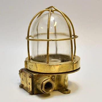Wandlamp - Messing, Glas