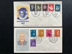 Nederland 1956/1958 - 2x blanco FDC waarbij met attest, Gestempeld
