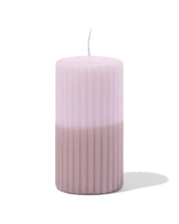 HEMA Stompkaars 7x13cm ribbel naturel-lichtroze, Verzenden, Nieuw