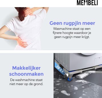 Membeli Wasmachine Verhoger met Wieltjes - Wasmachine, Ophalen of Verzenden, Zo goed als nieuw