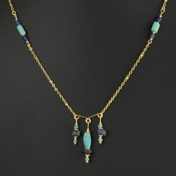 Oud-Romeins Ketting met romeinse glaskralen