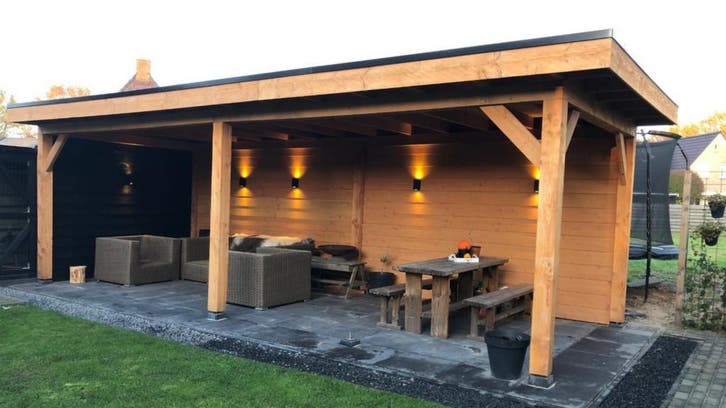 ALL-IN DEAL- Plat dak overkapping 8x3m voor maar €4589!, Tuin en Terras, Overkappingen, Veranda, Nieuw, Ophalen of Verzenden