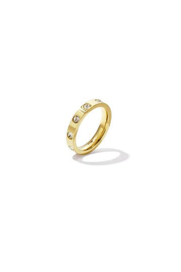 Goudlief Ring met minimalistische steentjes (Ringen), Overige materialen, Verzenden, Nieuw, Dame