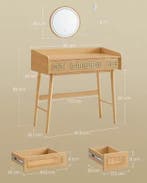Boho Kaptafel met LED-Spiegel en 3 Lades, Huis en Inrichting, Verzenden, Nieuw